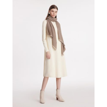 GOELIA 100% Pure Cashmere Scarf For Women Parallelogram Apricot Lightweight Spring Scarf For Women Cashmere Wraps Cashmere Scarf Women Gift Valentine's Day