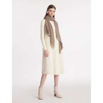 GOELIA 100% Pure Cashmere Scarf For Women Parallelogram Apricot Lightweight Spring Scarf For Women Cashmere Wraps Cashmere Scarf Women Gift Valentine's Day