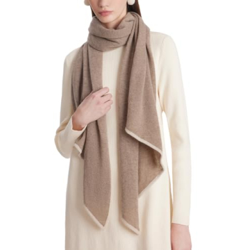 GOELIA 100% Pure Cashmere Scarf For Women Parallelogram Apricot Lightweight Spring Scarf For Women Cashmere Wraps Cashmere Scarf Women Gift Valentine's Day