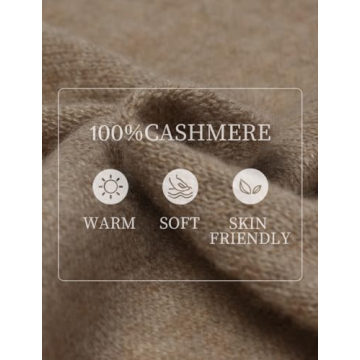 GOELIA 100% Pure Cashmere Scarf For Women Parallelogram Apricot Lightweight Spring Scarf For Women Cashmere Wraps Cashmere Scarf Women Gift Valentine's Day