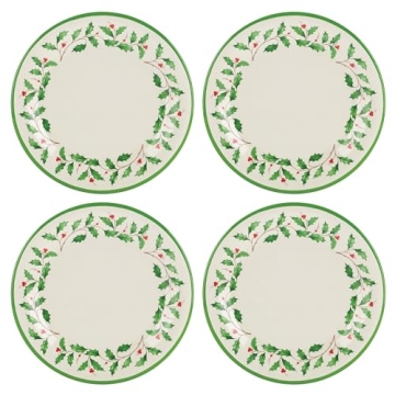 Lenox 863669 Holiday 4-Piece Melamine Dinner Plate Set for Stylish Hosting