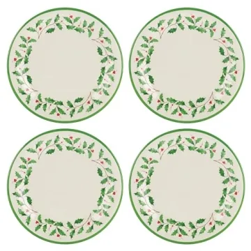 Lenox 863669 Holiday 4-Piece Melamine Dinner Plate Set for Stylish Hosting