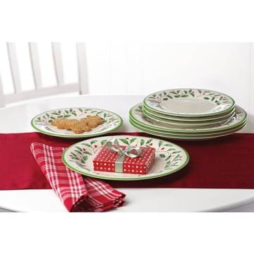 Lenox Holiday 4-Piece Melamine Dinner Plate Set