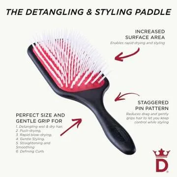 Denman Paddle Hair Brush for Effortless Detangling