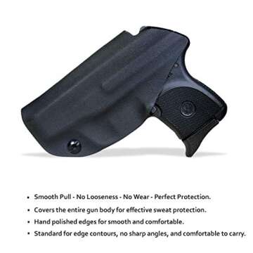 POLE.CRAFT Ruger LCP 380 Holster IWB Kydex for Ruger LCP 380 Without Attachments Such as Light/Laser...