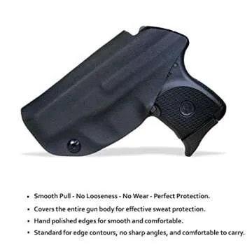 POLE.CRAFT Ruger LCP 380 Holster IWB Kydex for Ruger LCP 380 Without Attachments Such as Light/Laser...