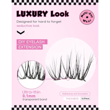 Cluster Lashes Natural Half Lashes Small DIY cluster eyelash extensions Cat Eye Cluster Lashes Wispy Mink Cluster Lash Extensions 3/4 False Eyelashes 7 Pairs