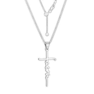 Elegant Sterling Silver Cross Necklace for Women