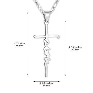 Elegant Sterling Silver Cross Necklace for Women