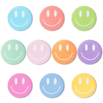 AgincBerry Smile Face Sticky Notes - 30PCS Colorful Preppy Self-Stick Notes Mini Smile Face Memo Pad...