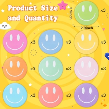 AgincBerry Colorful Smile Face Sticky Notes 30PCS