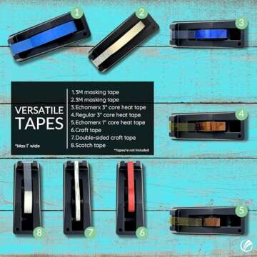 Echomerx Large Tape Dispenser - One-Handed for Sublimation & Crafting