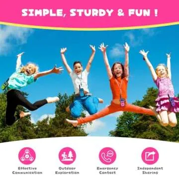 Wishouse Walkie Talkies for Kids Rechargeable Long Range,4 5 6 7 8 Year Old Boy Girl Birthday Gift,Camping Games Cool Toys Ideas for Children with 6000mAh Batteries,Flashlight,Lanyard,2 Pack Pink Blue