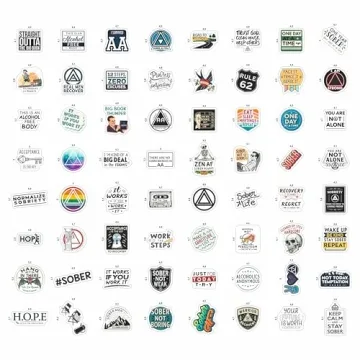 100Pcs Premium Sobriety Stickers for Gifts & Decor