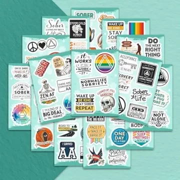 100Pcs Premium Sobriety Stickers for Gifts & Decor