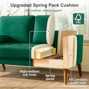 Find Comfort with Vesgantti Green Velvet Couch