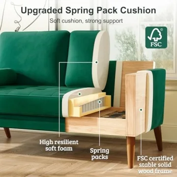 Find Comfort with Vesgantti Green Velvet Couch