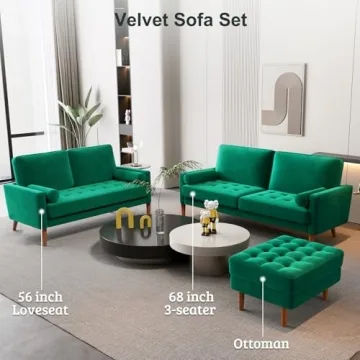 Find Comfort with Vesgantti Green Velvet Couch