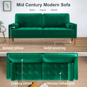Find Comfort with Vesgantti Green Velvet Couch