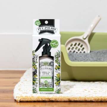 Pet-Pourri Smell Ya Litter Box Odor Freshener Spray, Purrfectly Bamboo, 3.4 Fl Oz - Bamboo (Veterinarian Recommended)