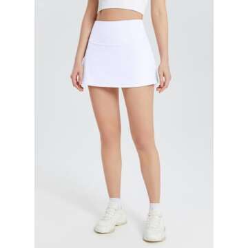 BALEAF Women's 13" Tennis Skirts Golf Skort High Waisted Athletic Pleated Pockets Linner Running Spo...
