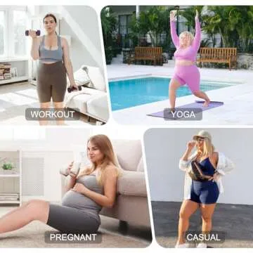 FULLSOFT Plus Size Biker Shorts for Women-High Waist X-Large-4X Tummy Control with Pockets Workout Shorts for Yoga