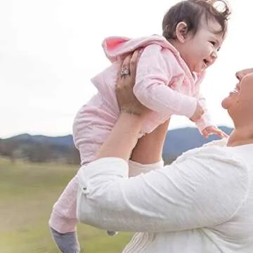 Burt's Bees Baby Unisex Sweatshirts, Lightweight Zip-up Jackets Coats, Organic Cotton Hooded, Blosso...