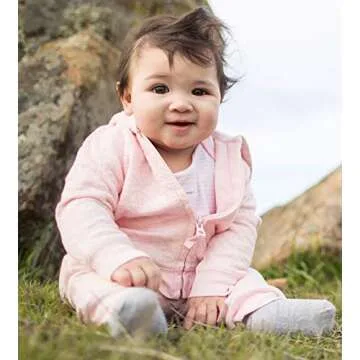 Burt's Bees Baby Unisex Sweatshirts, Lightweight Zip-up Jackets Coats, Organic Cotton Hooded, Blossom Quilted, 9 Months US