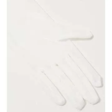 Hazhlko Women's Long Stretchy Mesh Tulle Sheer Gloves Costume Wedding Opera Halloween Party 1920's Dance Gloves White