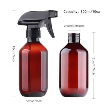 Teyssor Spray Bottles Water Spray Bottle for Plant 2 Packs- BPA Free -10 oz/300 ml Plastic Refillabl...