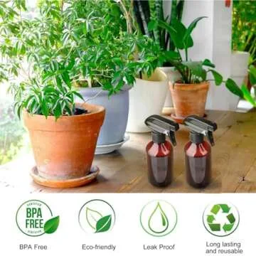 Teyssor Spray Bottles Water Spray Bottle for Plant 2 Packs- BPA Free -10 oz/300 ml Plastic Refillable Containers Fine Mist Small Spray Bottle with Adjustable Nozzle for Hair, Cooking, Cleaning