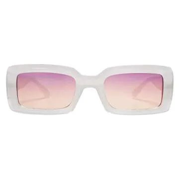 Allarallvr Trendy Rectangle Sunglasses - UV400 Protection for Every Style