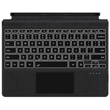 Microsoft Surface Pro 4, 5, 6, 7 Keyboard - Black (Renewed)
