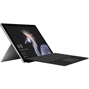 Microsoft Surface Pro 4, 5, 6, 7 Keyboard - Black (Renewed)