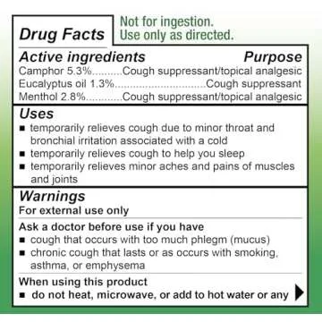 Mentholatum Nighttime Vaporizing Rub, Lavender Scent, Maximum Strength Cough Suppressant, Topical Chest Rub & Analgesic Ointment, Soothing Vapors Relieve Aches & Pains Due to Cold & Cough, 1.76 oz