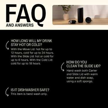 Fellow 16 oz Carter Travel Mug - Versatile Design with 3 Lids