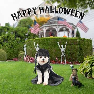 Coume Black Dog Halloween Costume Set for Medium Pets