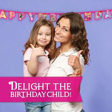 Disney Princess Party Supplies and Decorations for Princess Birthday Party Theme, Serves 16 Guests and Includes Tableware and Decor with Tablecloth, Banner, Plates, Napkins, Candles, Button