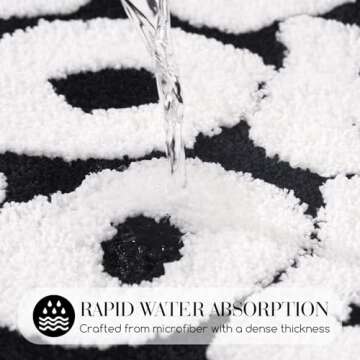 ELDONE You Look Good Bath Mat - Cool Black and White Bathroom Rugs Non Slip Washable, Black Bathroom Decor, Hypebeast Bedroom Decor Aesthetic, Cute Funny Funky Trendy Bathroom Mats 25" x 21"