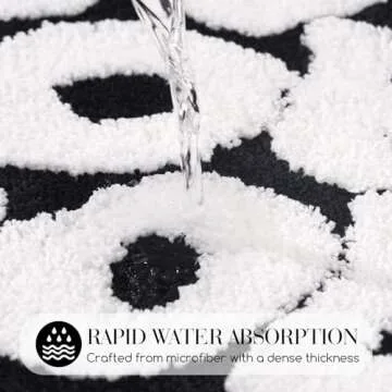 ELDONE You Look Good Bath Mat - Cool Black and White Bathroom Rugs Non Slip Washable, Black Bathroom Decor, Hypebeast Bedroom Decor Aesthetic, Cute Funny Funky Trendy Bathroom Mats 25" x 21"