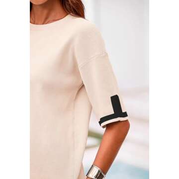 PRETTYGARDEN Women's Summer 2 Piece Outfits Casual Short Sleeve Knit Sweater Tops Wide Leg Pants Lounge Sets Tracksuits