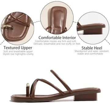 Stylish LVOMU Women's Leather Sandals for Summer Events