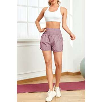 Trendy Queen Women's High Waisted Athletic Shorts - Quick Dry & Comfortable