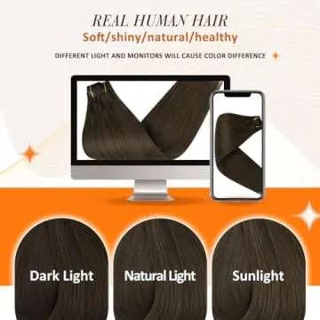Full Shine Clip-in Hair Extensions Real Human Hair