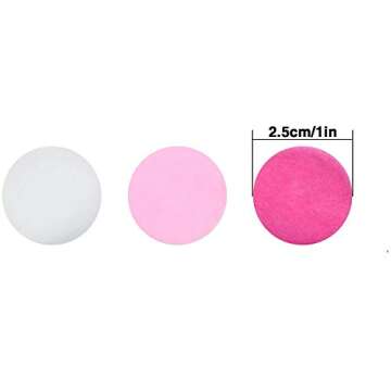 Multicolor Confetti for Parties- Eco Friendly Biodegradable Confetti Paper 0.98 inch Round Tissue Paper Table Confetti Dots for a Birthday, Wedding and for Decorations (Pink Gold White Confetti)