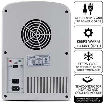 Diet Coke Mini Fridge - Portable Cooler for Drinks