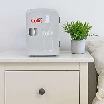 Diet Coke Mini Fridge - Portable Cooler for Drinks