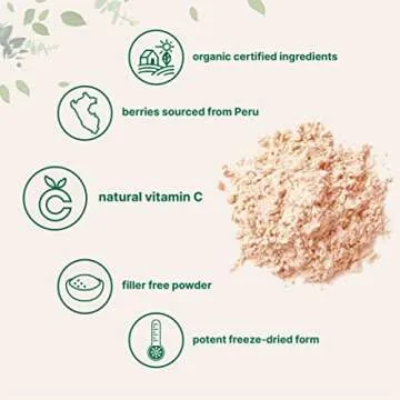 Organic Camu Camu Powder, 12 oz | High Natural Vitamin C Level | Fresh Freeze-Dried Berries Source | No GMOs, Vegan Friendly