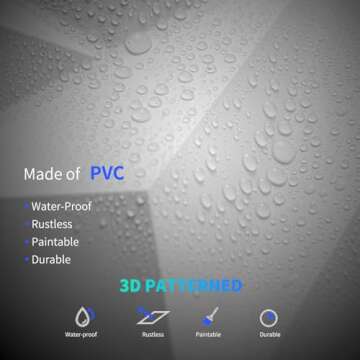 Art3dwallpanels 33 Pack 3D Wall Panel Diamond for Interior Wall Décor, PVC Flower Textured Wall Panels for Living Room Lobby Bedroom Hotel Office, White, 12''x12'' Cover 32.Sq.Ft.