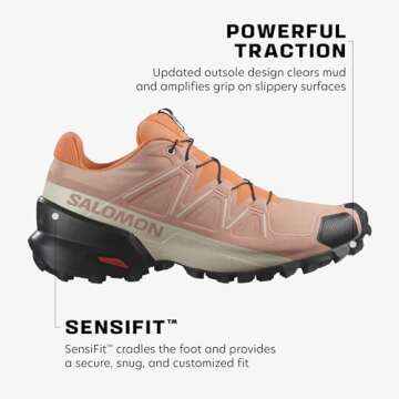Salomon Women's Speedcross Trail Running Shoes for Trail Running and Hiking, Stylish Comfort and Dur...